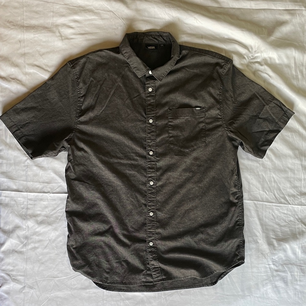 Vans Men's Charcoal Button Down Shirt